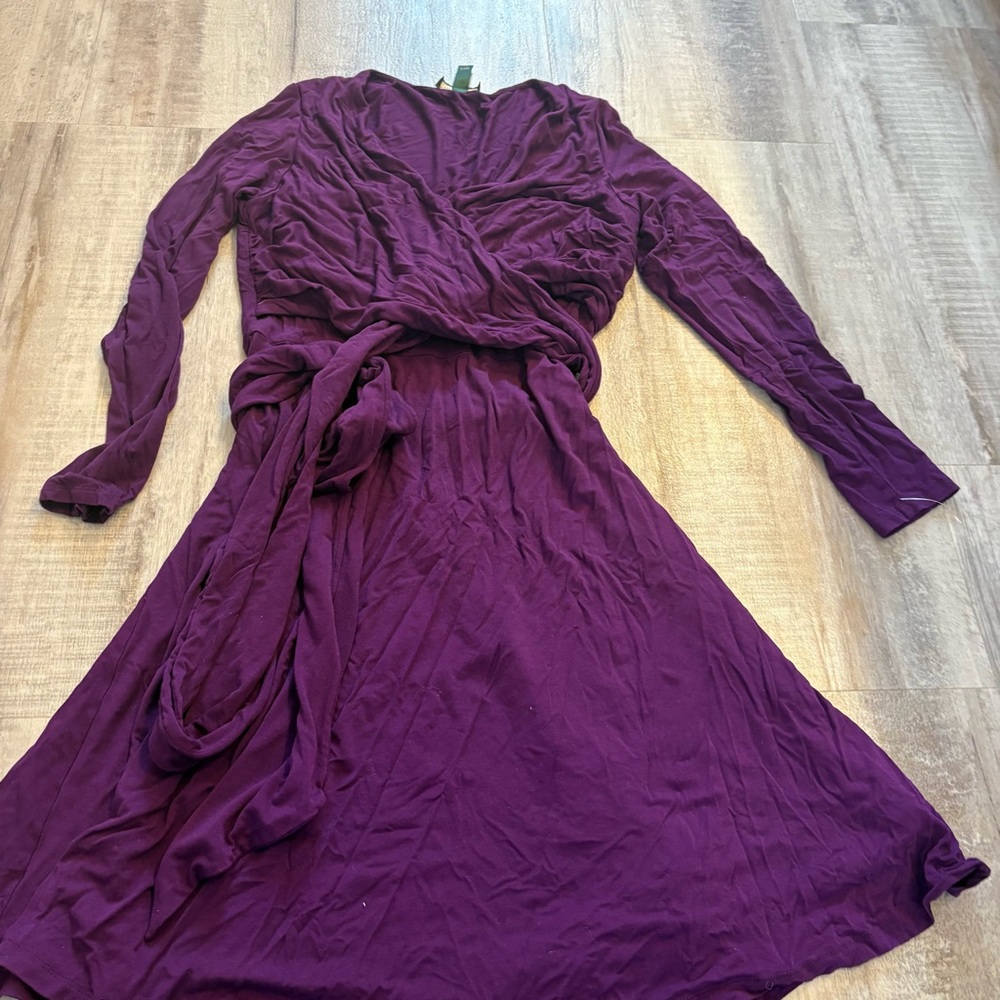 Lauren Ralph Lauren Faux Purple Wrap Dress 12P